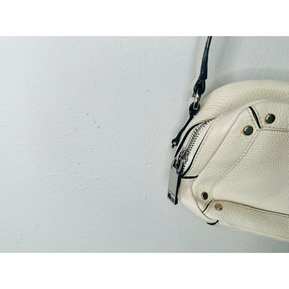 BOSS White Zipper Up Zip Pockets Adjustable Strap Handbag Crossbody Bag - Picture 6 of 12